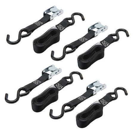 Keeper Tie Down Strap, S-Hook, Orange, PK4 05108-V