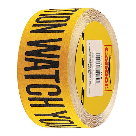 Condor Anti-Slip Tape, Black/Yellow, 3in x 60 ft. GRAN13520