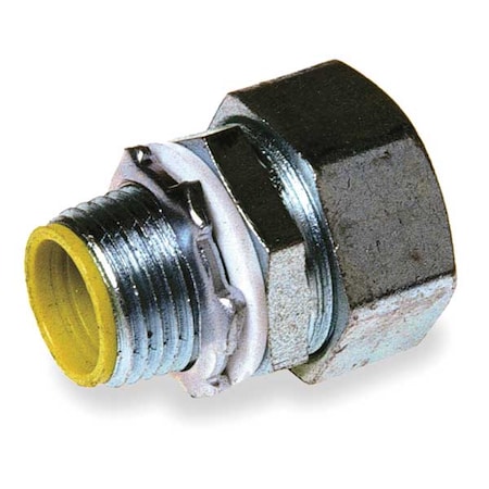 Raco Conduit Fitting Connector, 3/8 in, Liquid-Tight, Steel, Electro Zinc Plated, Gray 3511RAC