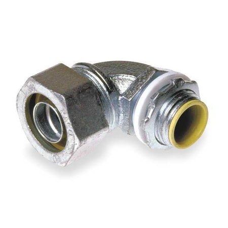 Raco Conduit Fitting Connector, 3 in, Liquid-Tight, Steel, Electro Zinc Plated, Gray 3552