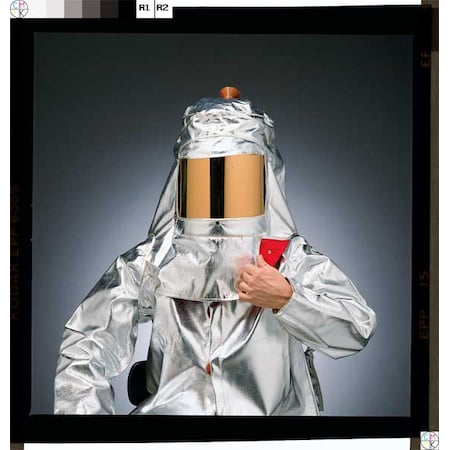 Oberon HR-PB-5AFR Aluminized PBI HR Hood, Clear Gold Window with Ratcheting Headgear