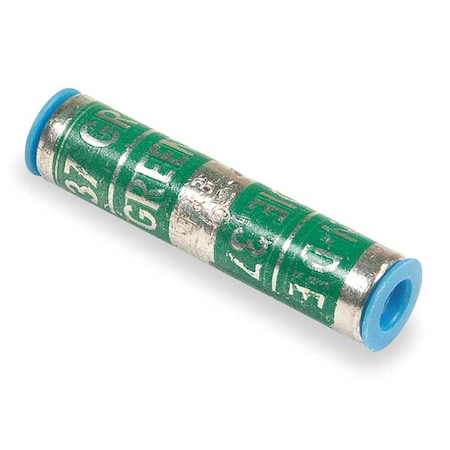 Abb Crimp Wire Connector, 4 AWG Max, Green, None Insulation, 35 kV 60512