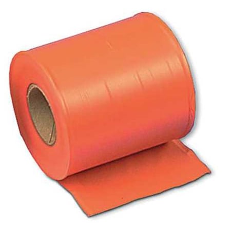 Zoro Select Flagging Tape, No Legend, Orange, 4 in Wide x 300 ft Length, Vinyl, 2.5 mil TF4O300-200