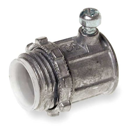 Zoro Select EMT Grounding Connector, 2 in, Set Screw, Zinc Alloy, Plain 3LT79