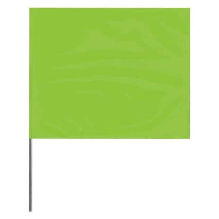 Presco Marking Flag, PVC, Solid, 4" L., 100 PK 4521LG-200