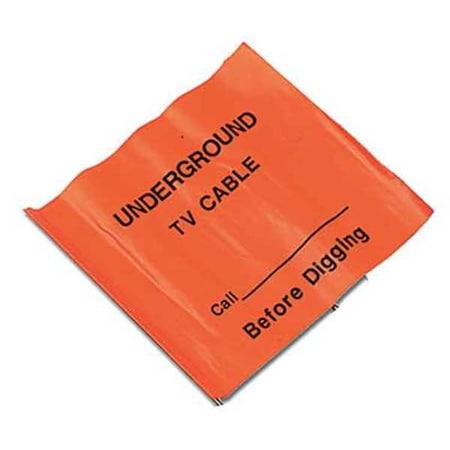 Presco Marking Flag, PVC, Solid, 4" L., 100 PK 4521OBK3572-200