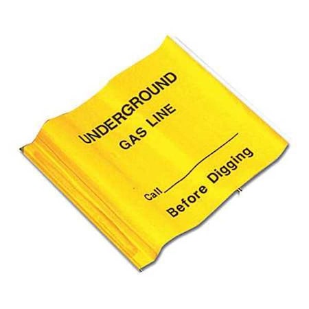 Presco Marking Flag, PVC, Solid, 4" L., 100 PK 4521YBK509-200