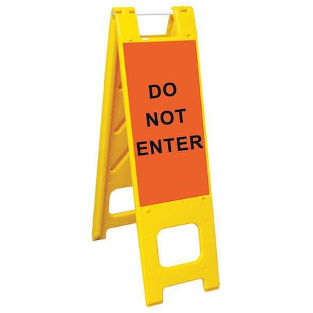 Zoro Select Barricade Sign, Polyethylene, Engineer, 45 in Height, 3 in Length, Yellow 150-YHLGEG   YELLOW