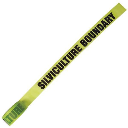 Zoro Select Flagging Tape, Silviculture Boundary, Fluorescent Green, 1 1/2 in Wide x 150 ft Length, Vinyl CULGBK155-200