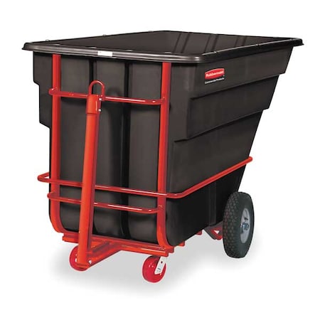 Rubbermaid Commercial Tilt Truck, HD Towabl, 1-1/2 cu yd, 2100 lb FG102641BLA