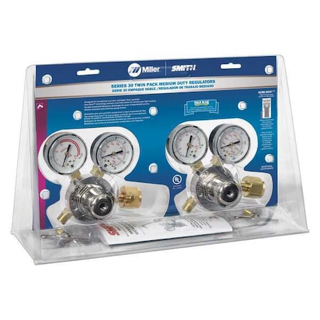 Smith Equipment Gas Regulator, Acetylene, Oxygen, Single Stage, 0.825"-14 Inlet, 9/16"-18; 9/16"-18 Outlet HTP5