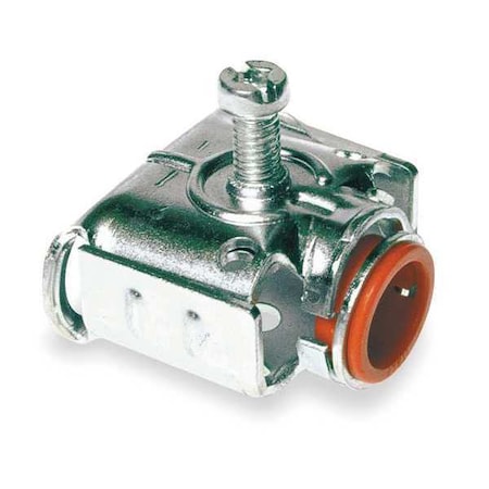 Raco Conduit Fitting Grounding Connector, 1/2 in, Set Screw, Steel, Electro Zinc Plated, Gray; Yellow 2715