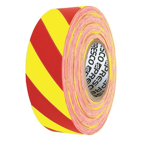 Zoro Select Flagging Tape, No Legend, Red/Yellow, 1 3/16 in Wide x 300 ft Length, Vinyl, 2 mil SYR-200