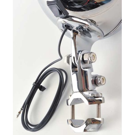 Zoro Select Dash/Deck Light, Halogen, Chrome, 6 In Dia 3LXL9