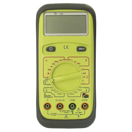 Test Products Intl Digital Multimeter, 1,000 V Max DC, 4000 Instrument Counts, LCD 135