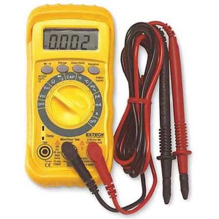 Extech Digital Multimeter, 600 Max. AC Volts, 600 Max. DC Volts, 10 Max. AC Amps, 10 Max. DC Amps MN26T