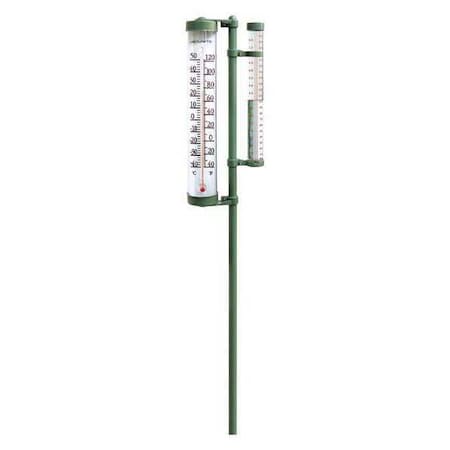 Acurite Post Mtd Rain Gauge/Thermometer 02345A3