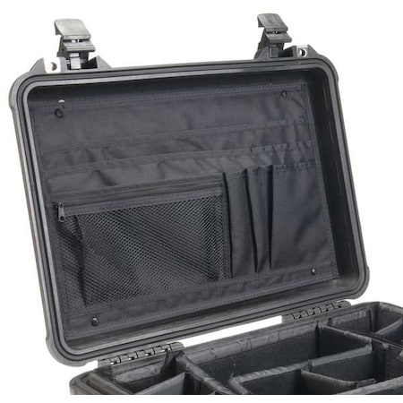 Pelican Black Ballistic Nylon Lid Organizer, 20 in W, 11" H 1509