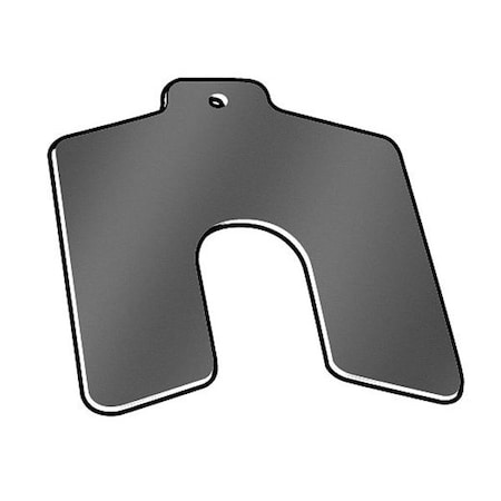 Precision Brand Slotted Shim with Tab B-3"x3", 0.0200" Thickness, Pk20 42145