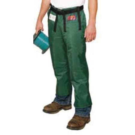 Deltaplus Chainsaw Chaps, Green, Nylon, Size Universal, 33 to 36 in Waist Size, 36 in Length WELJE802