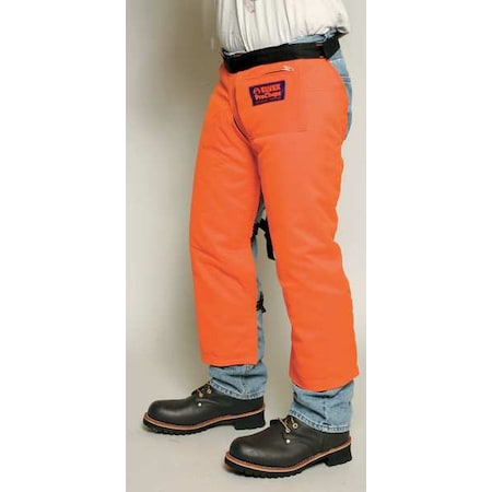 Deltaplus Chainsaw Chaps, Orange, Nylon, 33 in Length WELJE94233