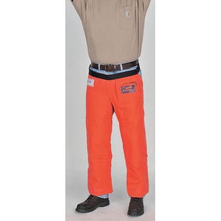Deltaplus Chainsaw Chaps, Orange, Nylon, 39 in Length WELJE90239