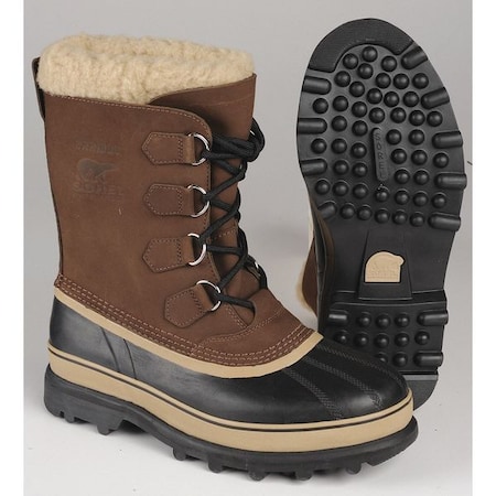 Columbia Men's Winter Boots, 17 Plain Toe, 10 in H, Black/Brown NM1000 238 17