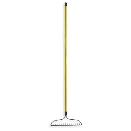 Nupla 16-1/4 in Steel Bow Rake, 16 Tines, 60 in L Fiberglass Handle 6894143