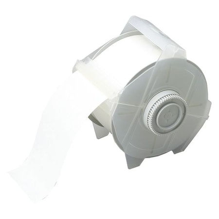 Brady Label Tape Cartridge, Clear, Labels/Roll: Continuous 76611