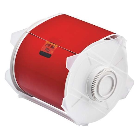 Brady Label Tape Cartridge, Red, Labels/Roll: Continuous 76623