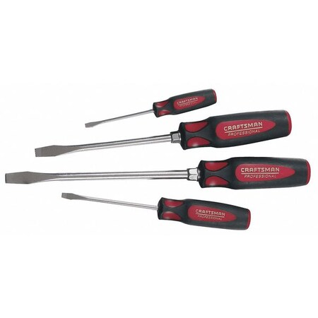 Craftsman Screwdriver Set, Slotted, 4 PC 9-1191