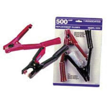 ASSOCIATED EQUIPMENT Heavy Duty Clamp, 500A, Red/Black, PR 6202