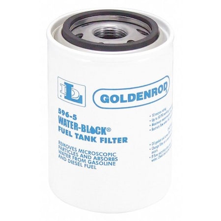 GOLDENROD Fuel Filter, Spin-On, For No. 596, 3 3/4 x 5 In 596-5