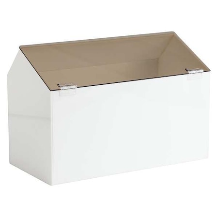 Brady Storage Bin, Acrylic, White PD297E