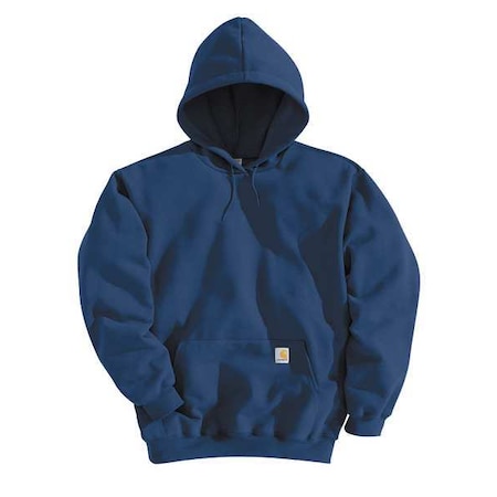 Carhartt Hooded Sweatshirt, Navy, 50 Cotton/50 PET, XL K121-472 XLG REG ...