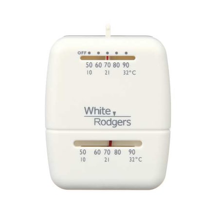 WHITE-RODGERS Economy Mechanical Thermostats, 1 H 0 C, Hardwired, 24VAC 1C20-101