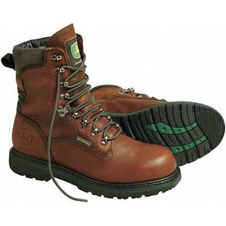 John Deere Work Boots, Pln, Mens, 9W, Dark Brown, PR JD8283 9 WIDE