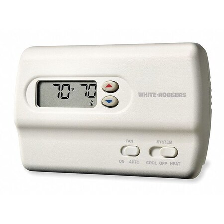 White-Rodgers Low Voltage Thermostat, 2 H 2 C, Hardwired/Battery, 24VAC 1F83-261