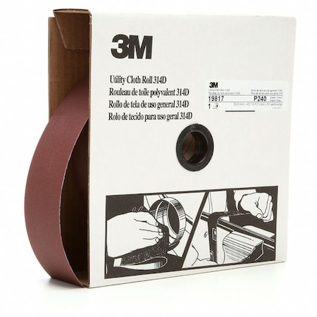 3M Abrasive Utility Roll, Grit P240, Maroon 7000118537
