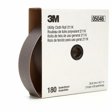 3M Abrasive Utility Roll, Grit 180, Gray 7000118340