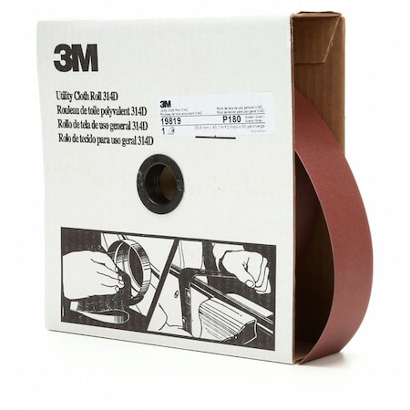 3M Abrasive Utility Roll, Grit P180, Maroon 7000118539