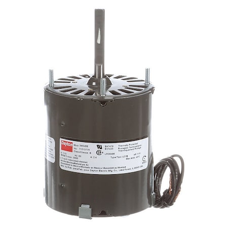 Dayton HVAC Motor, 1/15 HP, 3000 rpm, 115V, 3.3 71213778M