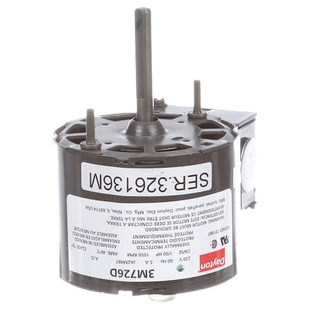 Dayton HVAC Motor, 1/50 HP, 1550 rpm, 230V, 3.3 71634704M