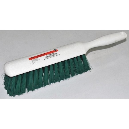 Tough Guy 1 1/2 in W Bench Brush, Soft, 5 in L Handle, 8 in L Brush, Green, Plastic, 13 in L Overall 3NB69
