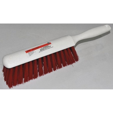 Tough Guy 2 1/2 in W Bench Brush, Soft, 5 in L Handle, 8 in L Brush, Red, Plastic, 13 in L Overall 3NB66