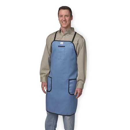 Karewear Shop Apron, Cotton, Blue, 35 1/2 in, Universal 524MB