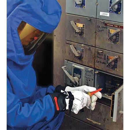 Salisbury Electrical-Insulating Gloves, 1,000V AC, 1,500V DC, Rubber, 11" Length, Red, Size 9 1/2 E011R/9H