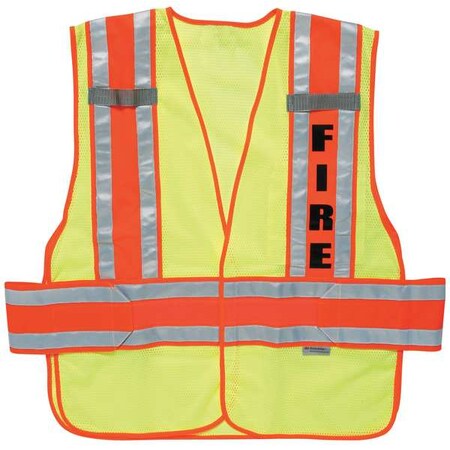 Ergodyne XL/2XL Polyester Safety Vest, Lime 21396-FR