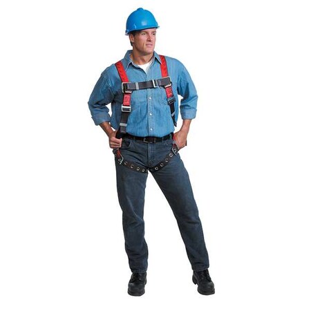 Msa Safety Full Body Harness, XL, Polyester 10041592