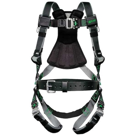 Miller Revolution(R) Full Body Harness, L/XL, 400 lb., Quick-Connect Chest/ Quick-Connect Leg Straps RDT-QC-B/UBK